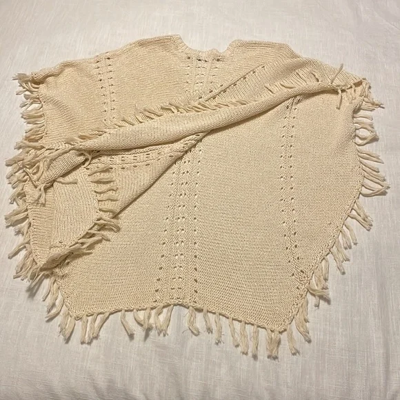 Loft Xs/S Knit Poncho with Fringe - Picture 5 of 5